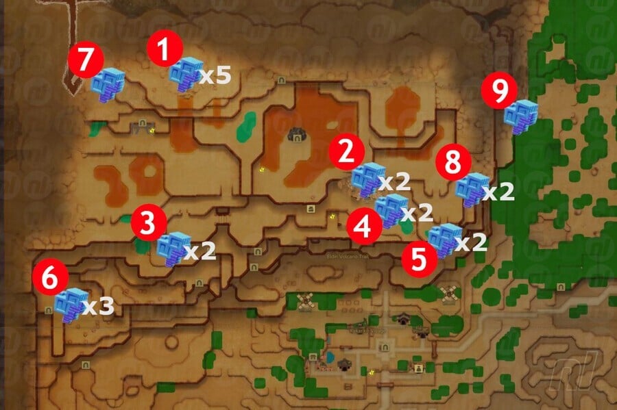 Eldin Volcano Might Crystal Map